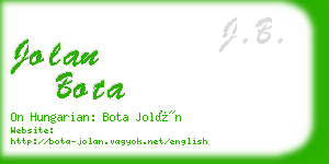 jolan bota business card